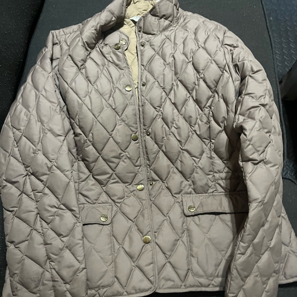 Eddie Bauer Women's Quilted Puffer Jacket in Taupe
